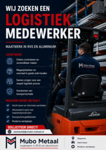 Vacature logistiek medewerker bij Mubo Metaal