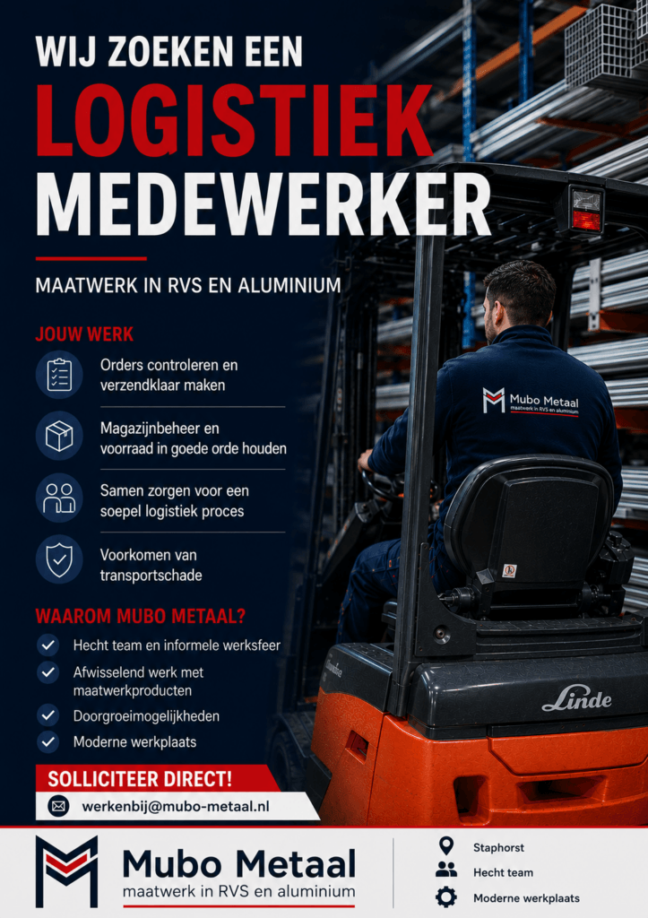 Vacature logistiek medewerker bij Mubo Metaal